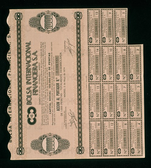 ACCION BOLSA INT Y FINANCIERA-MADRID 2/MAY/1974
MADRID, CONFEDERACION DE CAJAS