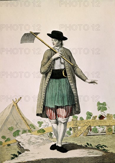 CRUZ CANO Y OLMEDILLA JUAN DE LA 1734/90
COLECCION DE TRAJES DE ESPAÑA-1777-PAYES - CAMPESINO