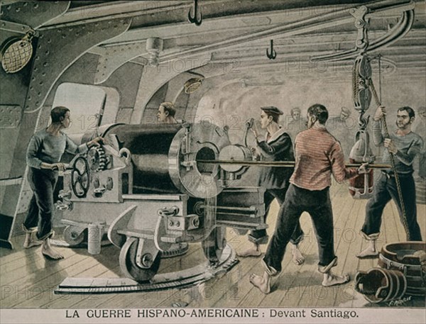 GUERRA DE CUBA (HISPANO AMERICANA) - CAÑON EN EL BARCO
PARIS, COLECCION