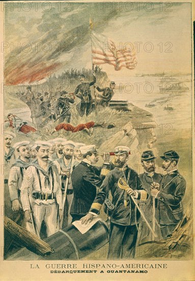 GUERRA HISP-AMERICANA-DESEMBARCO EN GUANTANAMO-LITOGRAF"PETIT JOURNAL"1898
PARIS, COLECCION