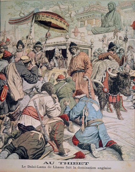 Le Dalaï Lama échappant aux anglais