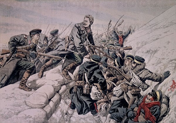 GUERRA RUSO JAPONESA-EN LAS TRINCHERAS DE PORT ARTHUR,MUERTE HEROICA DEL TENIENTE RUSO