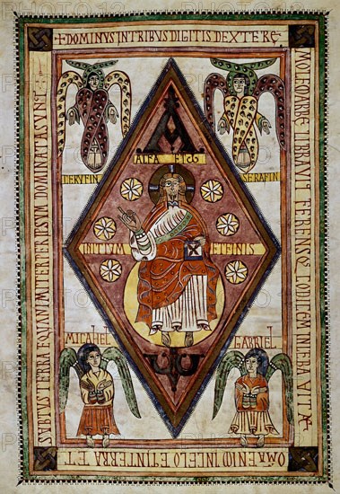 CODICE ALBELDELSE O VIVILANO AÑO 974-976-MOZARABE FOL 16V- PROCEDE S MARTIN DE ALBELDA
SAN LORENZO