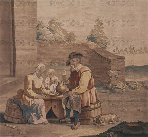 TENIERS
TAPIZ DE LA REAL FABRICA SEGUN CARTON DE TENIERS-S XVII-ESCUELA FLAMENCA-FAMILIA