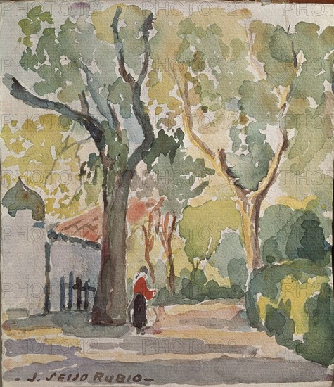 SEIJO RUBIO JOSE 1881/1970
JARDIN DE SAN CARLOS-ACUARELA
CORUÑA, COLECCION