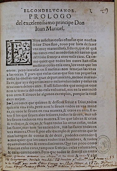 JUAN MANUEL INFANTE
EL CONDE LUCANOR
MADRID, BIBLIOTECA NACIONAL
MADRID

This image is not