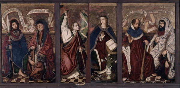 BERNAT MARTIN
RET.ADORACION CRUZ-PROC.BLESA-PREDELA ANUNCIACION Y PROFETAS
ZARAGOZA, MUSEO BELLAS