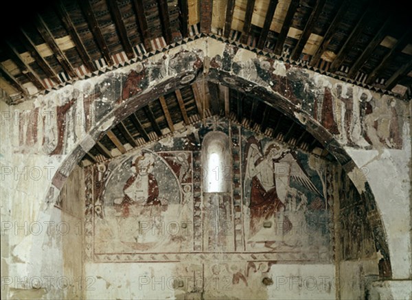 PINTURA MURAL S XIII-PANTOCRATOR Y ARCANGEL S GABRIEL
BARLUENGA, IGLESIA DE SAN