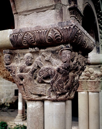 CAPITEL S XII:JESUS ENTRA EN JERUSALEN
BOTAYA, MONANSTERIO DE SAN JUAN DE LA PEÑA
HUESCA

This