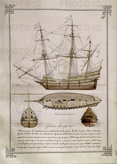 MONLEON RAFAEL 1853/1900
GALEON DEL SIGLO XVII-VISTA GENERAL
MADRID, MUSEO NAVAL