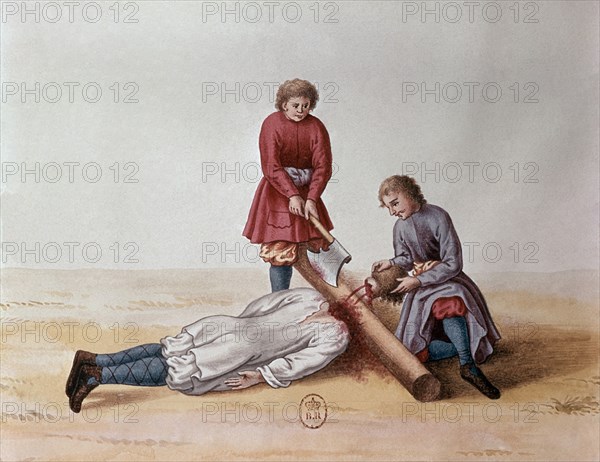 *DECAPITACION DE UN CRIMINAL EN MOSCU
PARIS, BIBLIOTECA NACIONAL
FRANCIA

This image is not