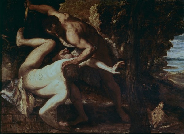 TINTORETTO J ROBUSTI 1518/94
*CAIN MATA A ABEL - S XVI - MANIERISMO VENECIANO
VENECIA, ACADEMIA B