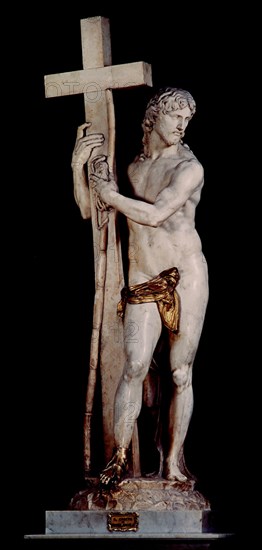 MIGUEL ANGEL 1475-1564
*CRISTO RESUCITADO ABRAZADO A LA CRUZ
ROMA, IGLESIA DE SANTA