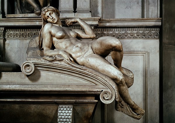 MIGUEL ANGEL 1475-1564
*SACRISTIA-SEPULCRO DQ DE URBINO(LORENZO EL MAGNIFICO)-DET DE LA
