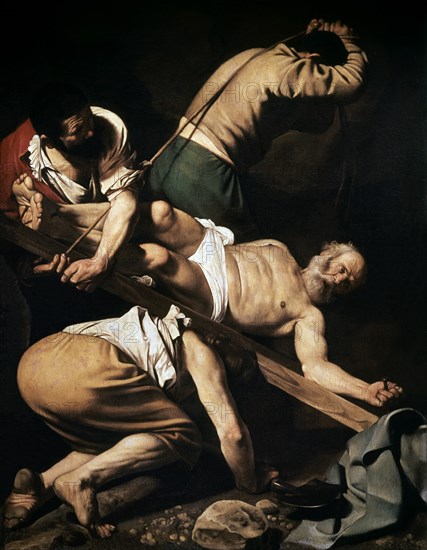 CARAVAGIO MERISI 1573/1610
*LA CRUCIFIXION DE S PEDRO
ROMA, IGLESIA DE SANTA MARIA DEL