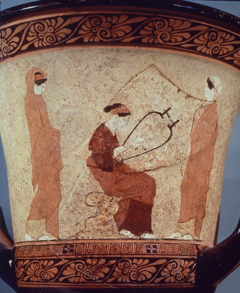 Attic amphora showing a Muse