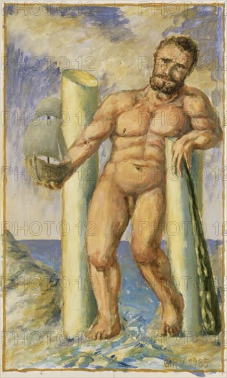 PEREZ VILLALTA GUILLERMO 1948-
HERCULES OFERENTE-1986-70X60-OLEO/CARTON
MADRID, GALERIA SOLEDAD