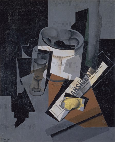 GRIS JUAN 1887/1927
NATURALEZA MUERTA CON PERIODICO-1916-73,6X60,3-
WASHINGTON D.F., COLECCION