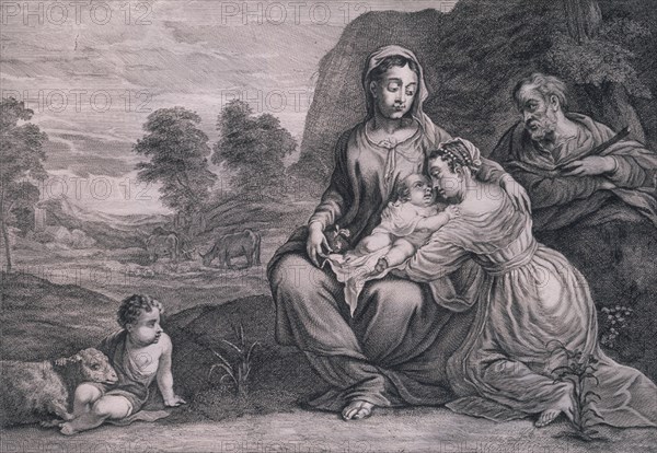LIFEBETIUS P
THEATRUM PICTORIUM 1660-SAGRADA FAMILIA CON S JUAN Y STA ISABEL-GRABADO
Madrid,