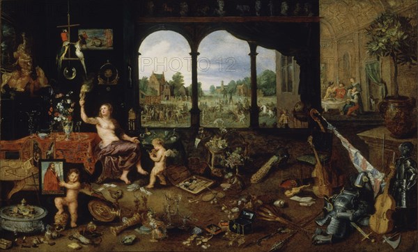 BRUEGHEL DE VELOURS JAN 1568/1625
LA VANIDAD DE LA VIDA HUMANA-S XVII
MADRID, COLECCION DUQUES DE