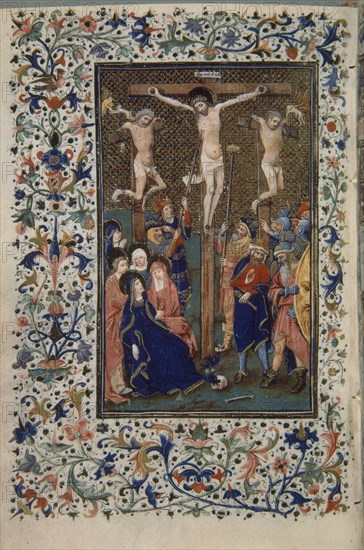 FACSIMIL-LIBRO HORAS ISABEL CATOLICA-CRUCIFIXION DE JESUS,BUEN Y MAL LADRON
MADRID, PALACIO