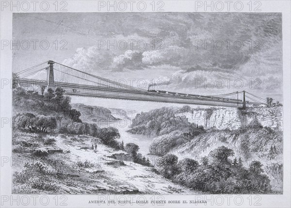 LANCELOT D
AMERICA-CANADA-PUENTE SOBRE EL NIAGARA,UNION DE 2 PAISES-S XIX