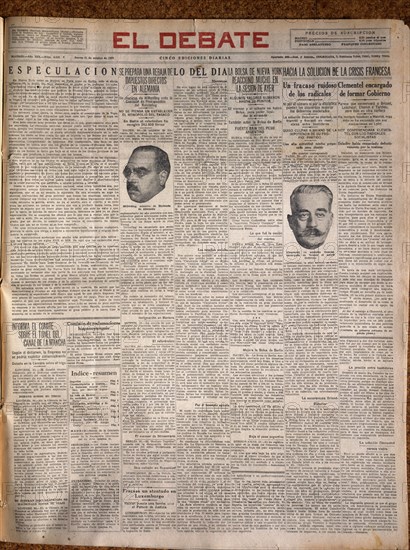 PERIODICO EL DEBATE-31/10/1929-PAGINA DE ECONOMIA MUNDIAL-ARTICULO SOBRE CRISIS EN BOLSA N