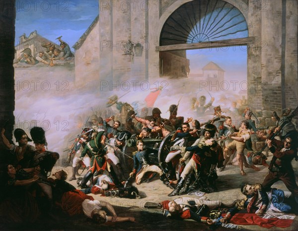 CASTELLANOS MANUEL 1826-1880
MUERTE DAOIZ Y VELARDE-DEFENSA PARQUE DE ARTILLERIA POR EL PUEBLO