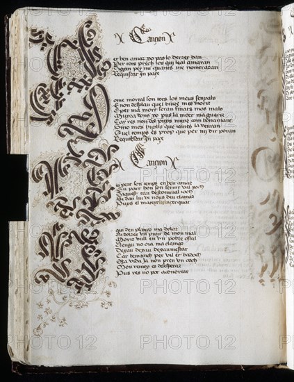 CANCIONERO-MS2653 F69V-S XV-POESIAS EN CASTELLANO Y CATALAN
MADRID, PALACIO