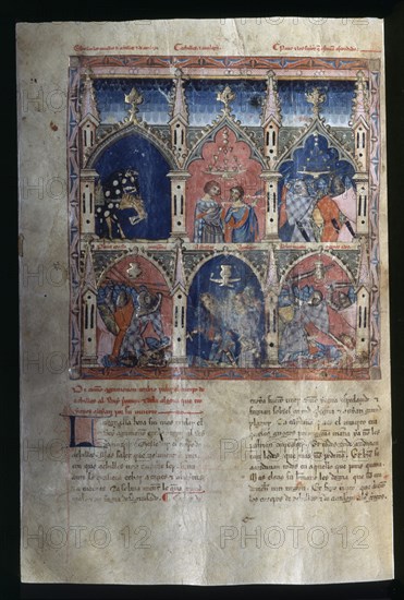 GONZALEZ NICOLAS
CRONICA TROYANA-MUERTE DE AQUILES-MS.H.I.6-F131V-MEDIEVAL - 1350
SAN LORENZO DEL