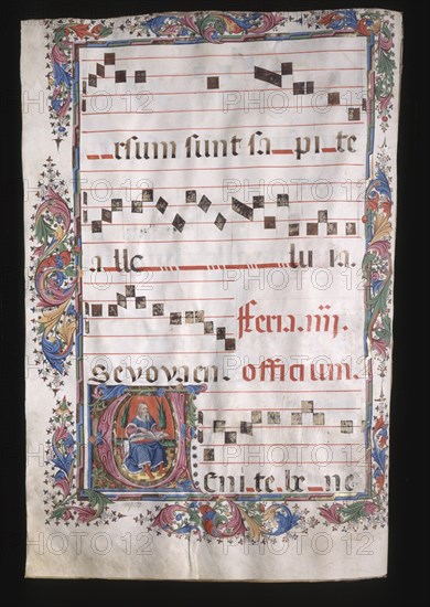 CIPRESES MAESTRO DE
LIBRO DE CORO 44-EL PROFETA DAVID F 21-MEDIEVAL
SEVILLA,