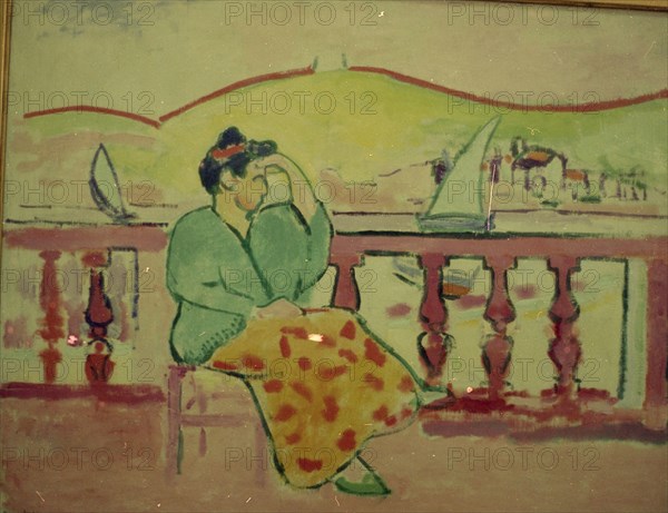 MATISSE HENRI 1869/1954
MUJER EN UNA TERRAZA 1907. PINTURA FAUVISTA.
SAN PETESBURGO, MUSEO