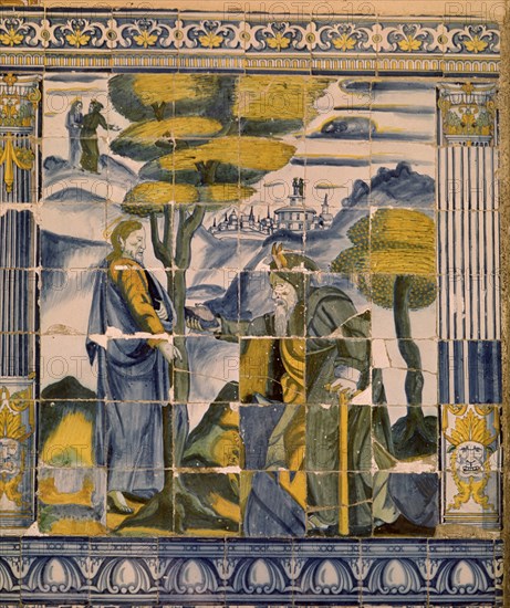 AZULEJO DEL PORTICO-TENTACIONES DE JESUS EN EL DESIERTO
TALAVERA, BASILICA NTRA SEÑORA DEL