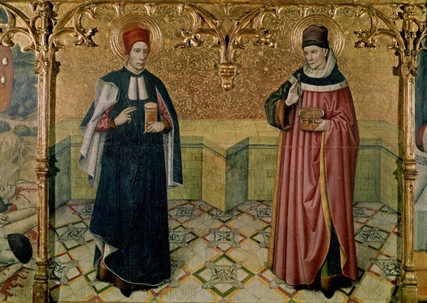 HUGUET JAIME 1414/1492
STOS COSME Y DAMIAN
TARRASA, IGLESIA DE SANTA MARIA
BARCELONA