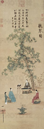 ACHAO KI
ESCUCHANDO EL TAÑIDO DEL KIN-COLORES SOBRE SEDA
PEKIN, MUSEO DE PEKIN
CHINA

This