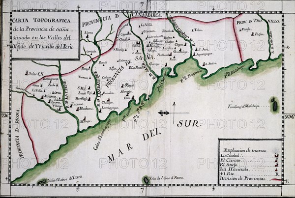 MARTINEZ COMPAÑON 1737/97
TRUJILLO DEL PERU - CARTA TOPOGRAFICA
MADRID, PALACIO