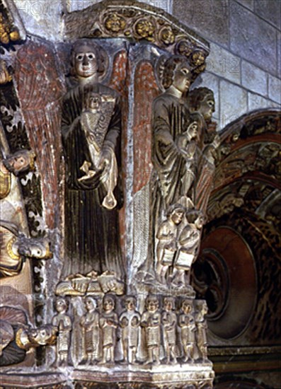 PORTICO DEL PARAISO  DETALLE DE LOS ANGELES
ORENSE, CATEDRAL
ORENSE

This image is not