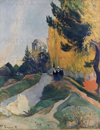 GAUGUIN PAUL 1848/1903
LES ALYSCAMPS O CAMPOS ELISEOS- CEMENTERIO DE ARLES - 1888 - O/L -