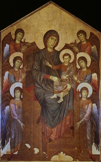 CIMABUE 1240/1302
VIRGEN EN EL TRONO CON ANGELES - S XIII - GOTICO ITALIANO - DUOCENTO
PARIS,