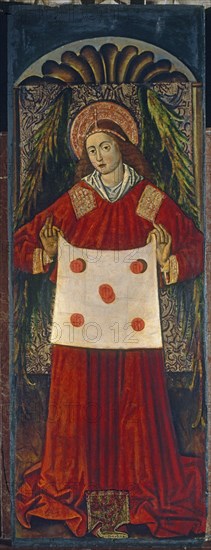 ANONIMO SIGLO XV
ANGEL SOSTENIENDO LOS CORPORALES (ANONIMO ARAGON 1492
DAROCA,