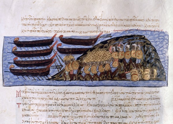John Skylitzes
Byzantine school
Codex Græcus Matritensis (Madrid Skylitzes): Arabs fighting