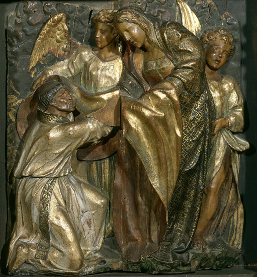 BERRUGUETE ALONSO 1488/1561
DET-PANEL-IMPOSICION CASULLA A SAN ILDELFONSO- RETABLO DE SAN BENITO