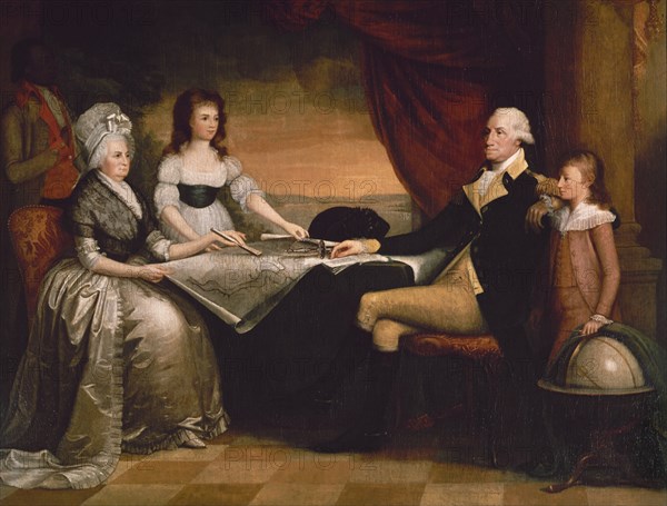 SAVAGE EDWARD 1761/1817
LA FAMILIA WASHINGTON - 1789/1796 - O/L 213x284 - PINTURA AMERICANA SIGLO