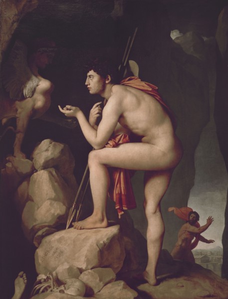 Ingres, Oedipe explique l'énigme du Sphinx