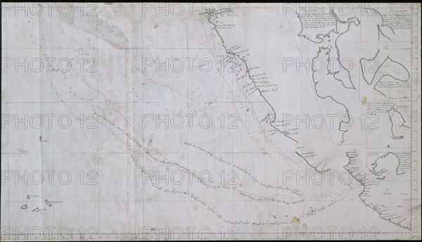 PLANO DE LAS COSTAS DE MEXICO-PUERTOS DE SAN BLAS,DE LA BODEGA,DE SAN FIAGO
MADRID, MUSEO