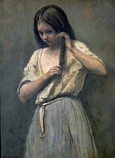 COROT CAMILE 1796/1875
JOVEN PEINANDOSE
PARIS, MUSEO LOUVRE-INTERIOR
FRANCIA

This image is