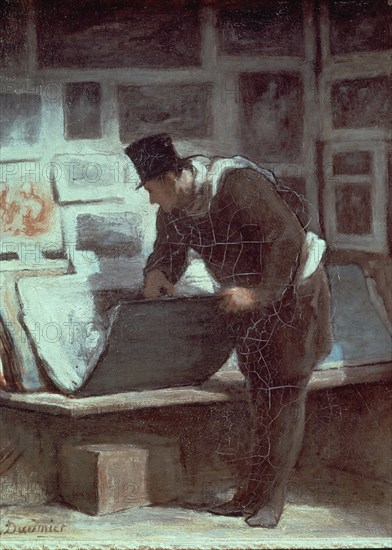 DAUMIER HONORE 1808-1879
EL AMADOR DE ESTAMPAS - S XIX
PARIS, MUSEO PETIT PALAIS
FRANCIA

This