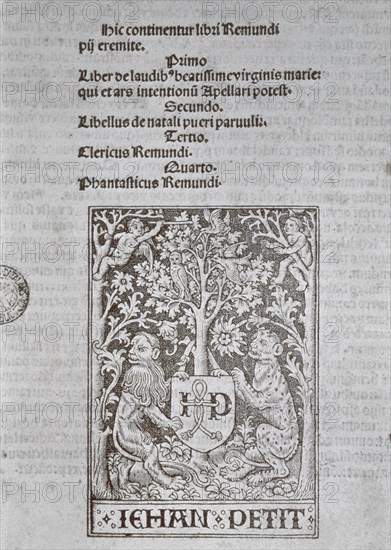 LLULL RAMON O LULIO RAIMUNDO 1232/1316
BEATISIMA VIRGEN MARIA-EDICION DE 1499-LITERATURA MEDIEVAL