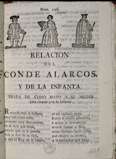 MILANES J JACINTO 1814/63
ROMANCE DEL CONDE DE ALARCOS- RELACION DEL CONDE ALARCOS Y LA