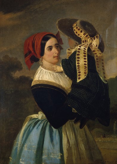 BECQUER VALERIANO 1834/70
OLEO-LA NODRIZA EN TRAJE DE PASIEGA-S XIX
MADRID, MUSEO